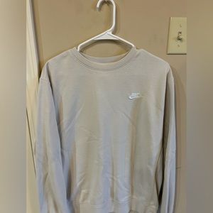 beige nike crewneck